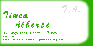 timea alberti business card